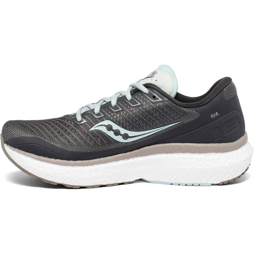 Saucony® (Women's 5 WIDE) Triumph™ 18 Running Shoes in Charcoal/Sky-5